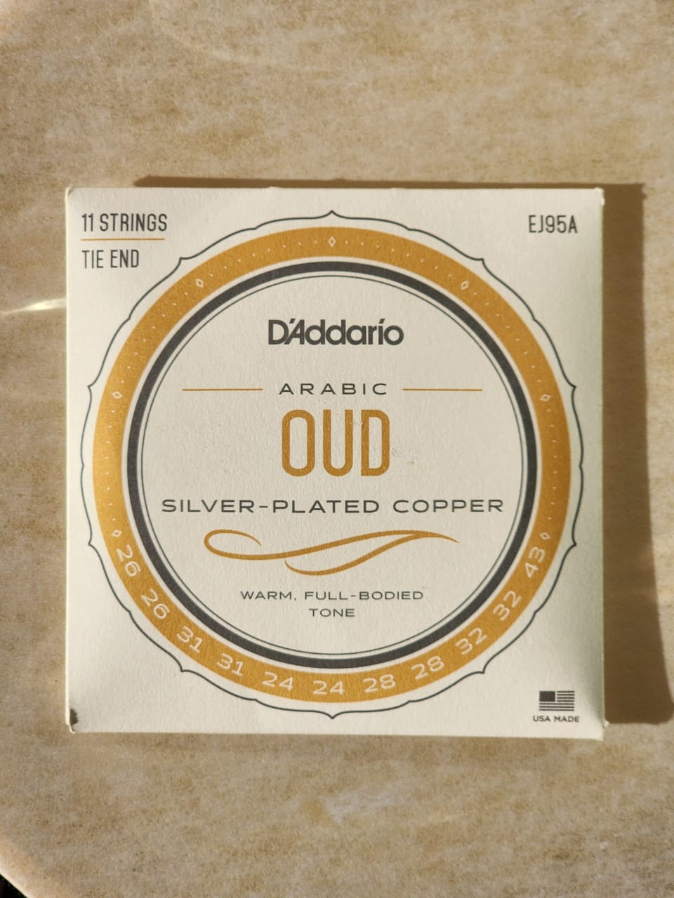 D’Addario Arabic Oud Strings – EJ95A (11 Strings, Tie End)