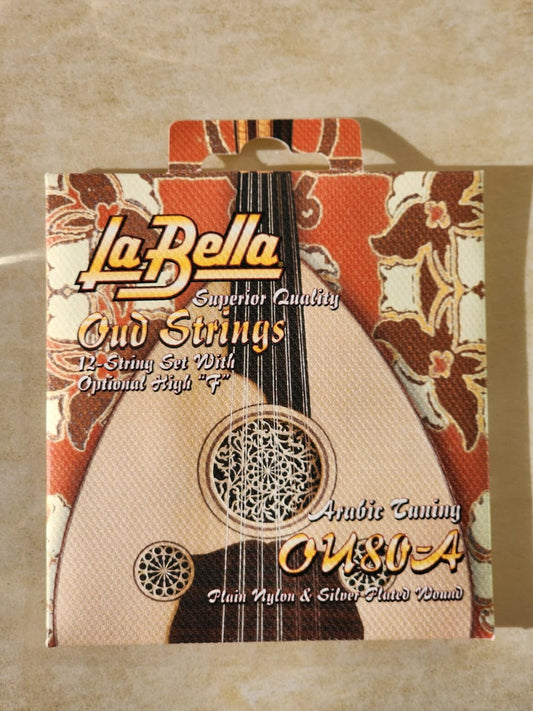La Bella Oud Strings – OU80A (12-String Set, Arabic Tuning)