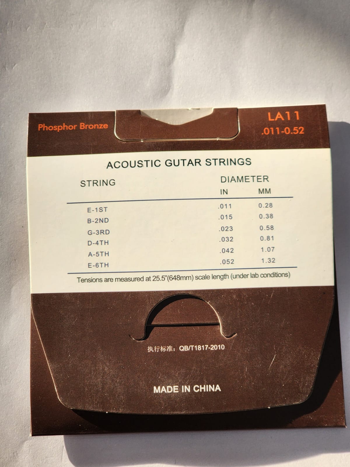 Lucky Star Acoustic Guitar Strings, Phosphor Bronze, Light Gauge (.011 - .052)