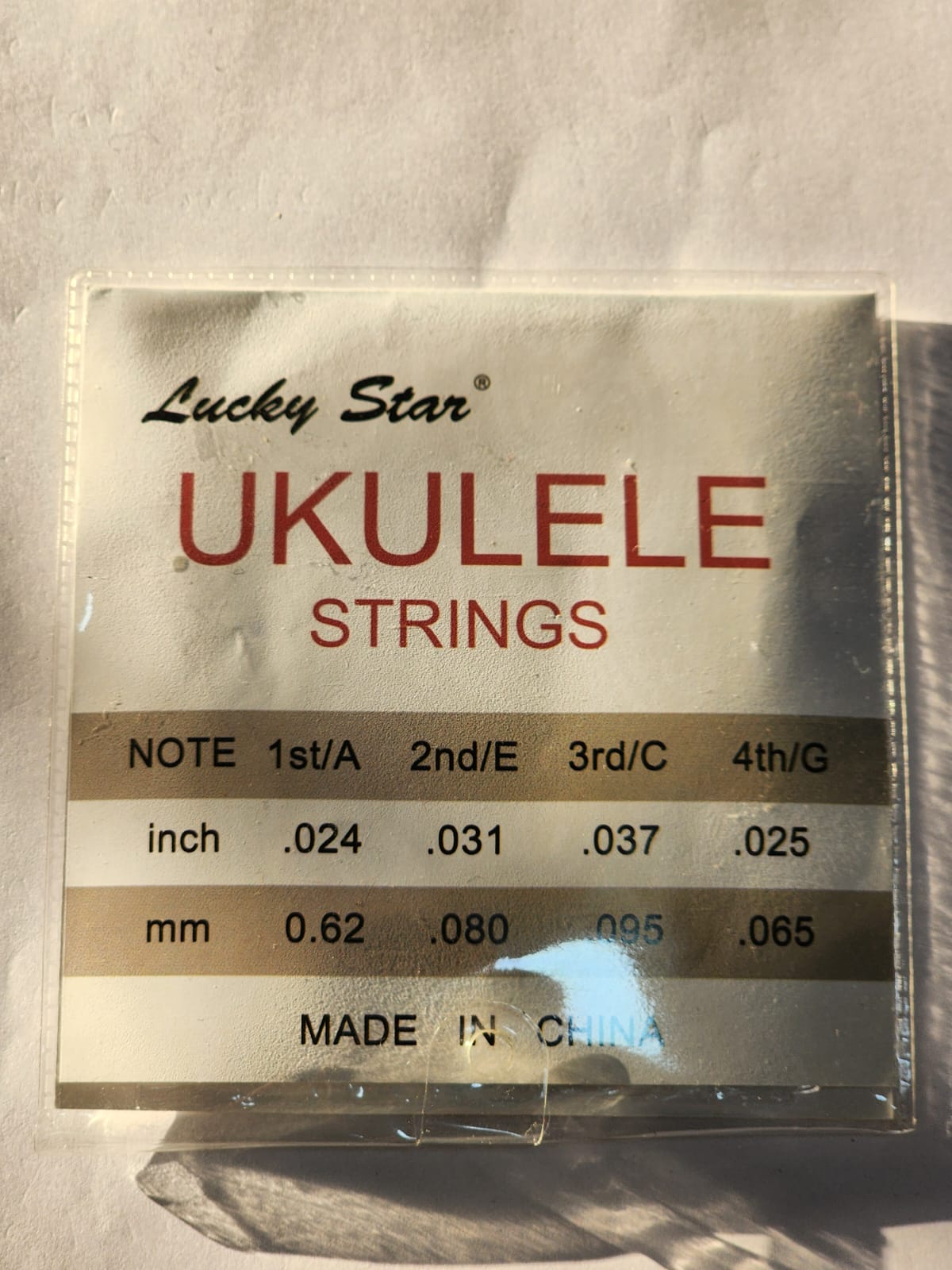 Lucky Star Ukulele Strings, White Nylon